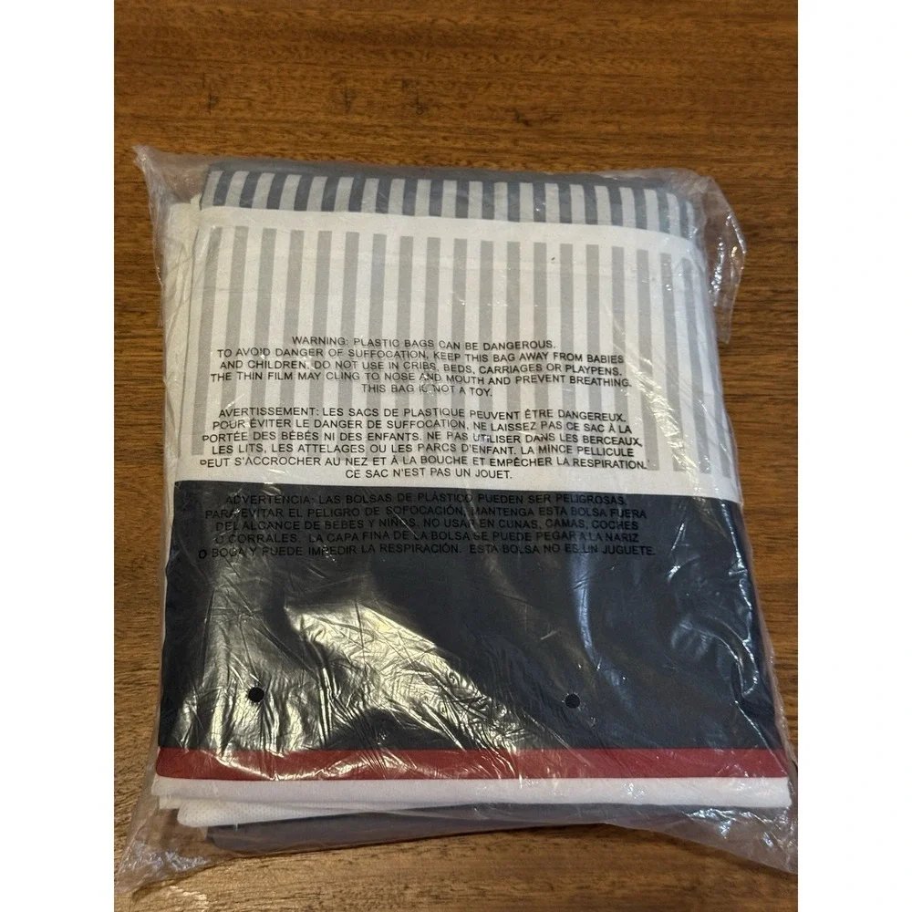 Mainstays Queen Bed Skirt/Regular Shams Drop Is Gray Pillows Red/Blue/gray/white